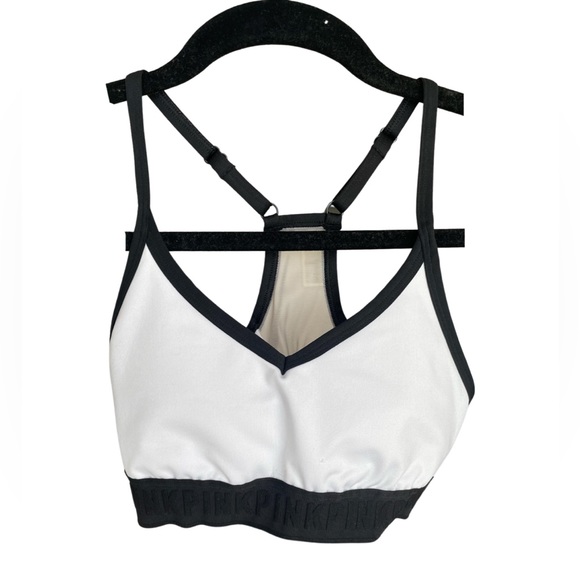 White Racerback Sports Bra - Picture 1 of 3